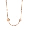 necklace with A-logo and pearls rosegold