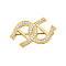 A-Logo Brosche Gold