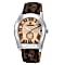 mens' watch Modena logo brown-silver