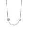 necklace with A-logo charm and pearls silver