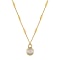 Necklace with Logo and MOP pendant Gold size L