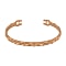 Bangle with triangle pattern and A-Logo-Ends Rosegold