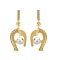 A-Logo Ohrringe mit Perlen und Schmucksteinen Gold