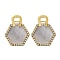 A-Logo Ohrringe mit Schmucksteinen Gold