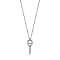 Necklace with A-Logo Pendant and Crystals silver
