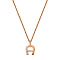 Necklace with ornamented A-Logo Pendant Rosegold