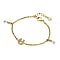 Bracelet with A-Logo and Pearls Gold