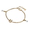 Bracelet with A-Logo and Pearls Rosegold