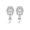 Earrings with A-Logo and Pearls Gold
