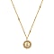 Necklace with pearls and A Logo