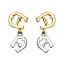 Earrings A-logo gold and silver