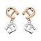 Earrings a-logo rosegold and silver