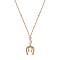 Necklace with horseshoe and pearls rosegold