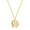Necklace with A logo and pearl flower gold
