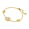 Bracelet with pearl flower gold