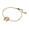 Bracelet with horseshoe and pearls rosegold