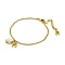 Armband mit A-Logo und Blume gold