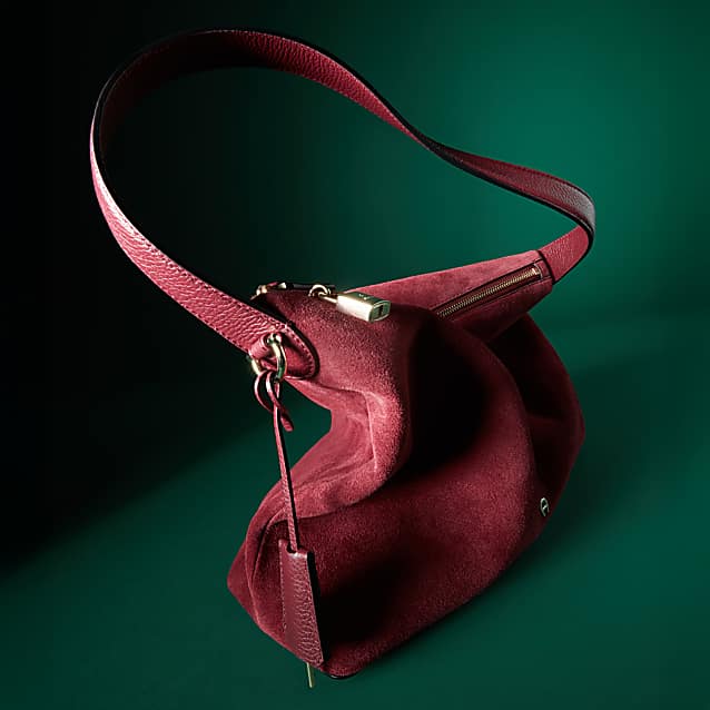 Delia Suede hobo bag M