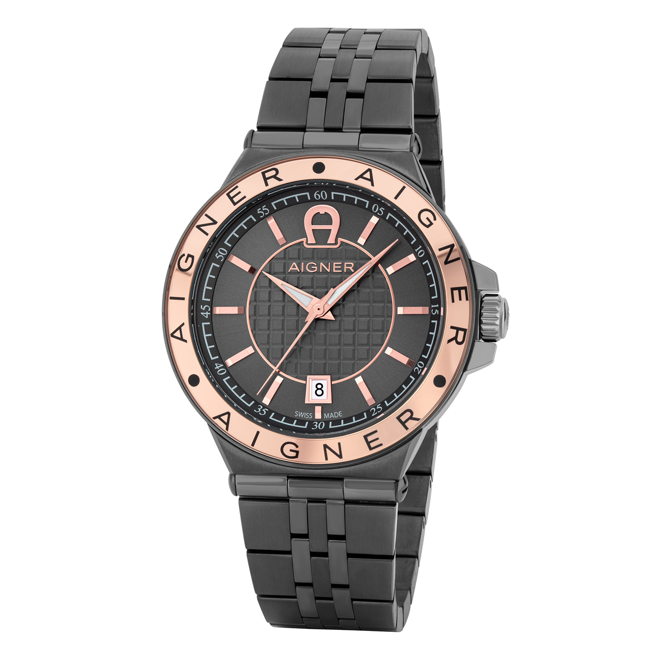 mens' watch Trieste Black-Rosegold multicolour Watches Men