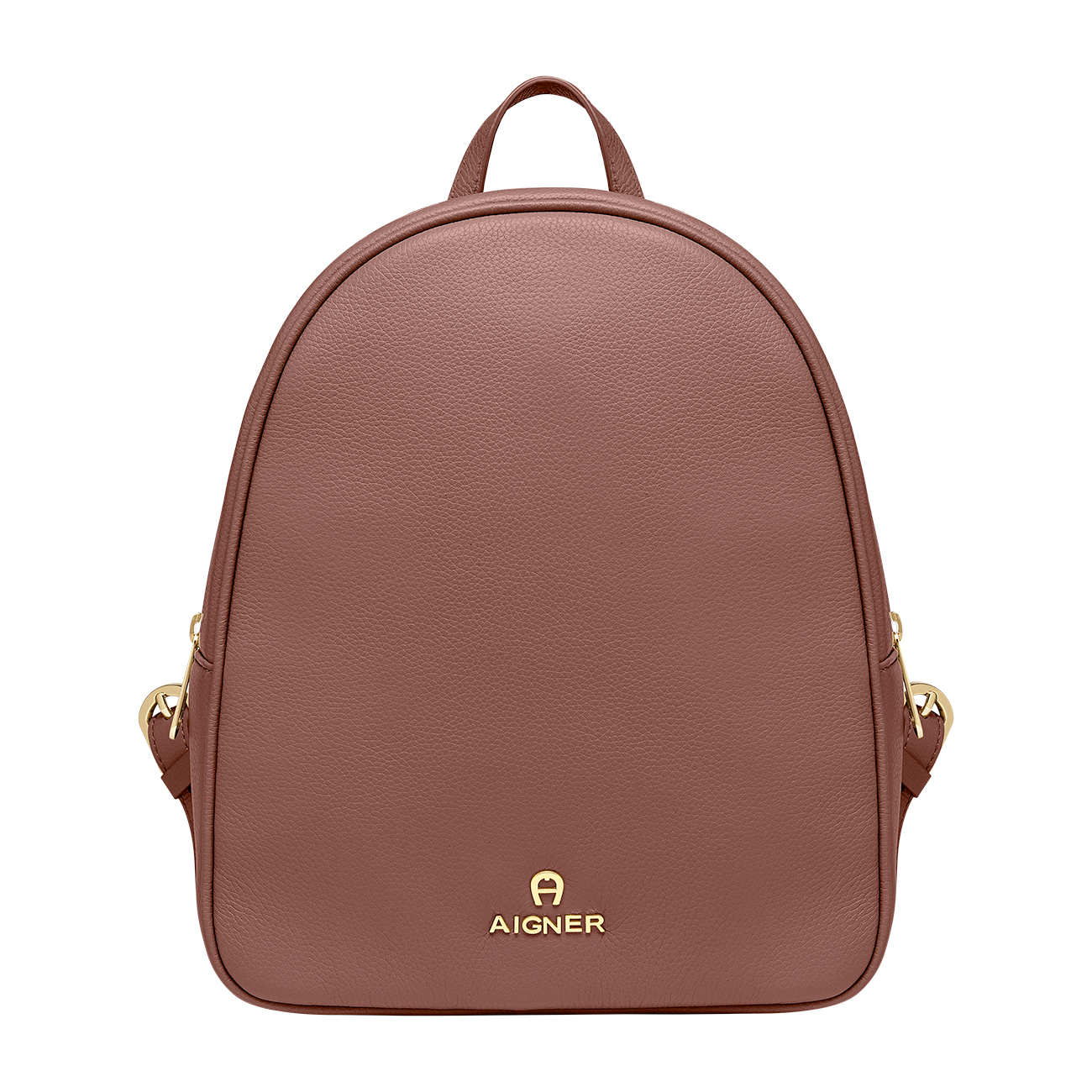 Puristic backpack with all-round zipper coconut brown Bags