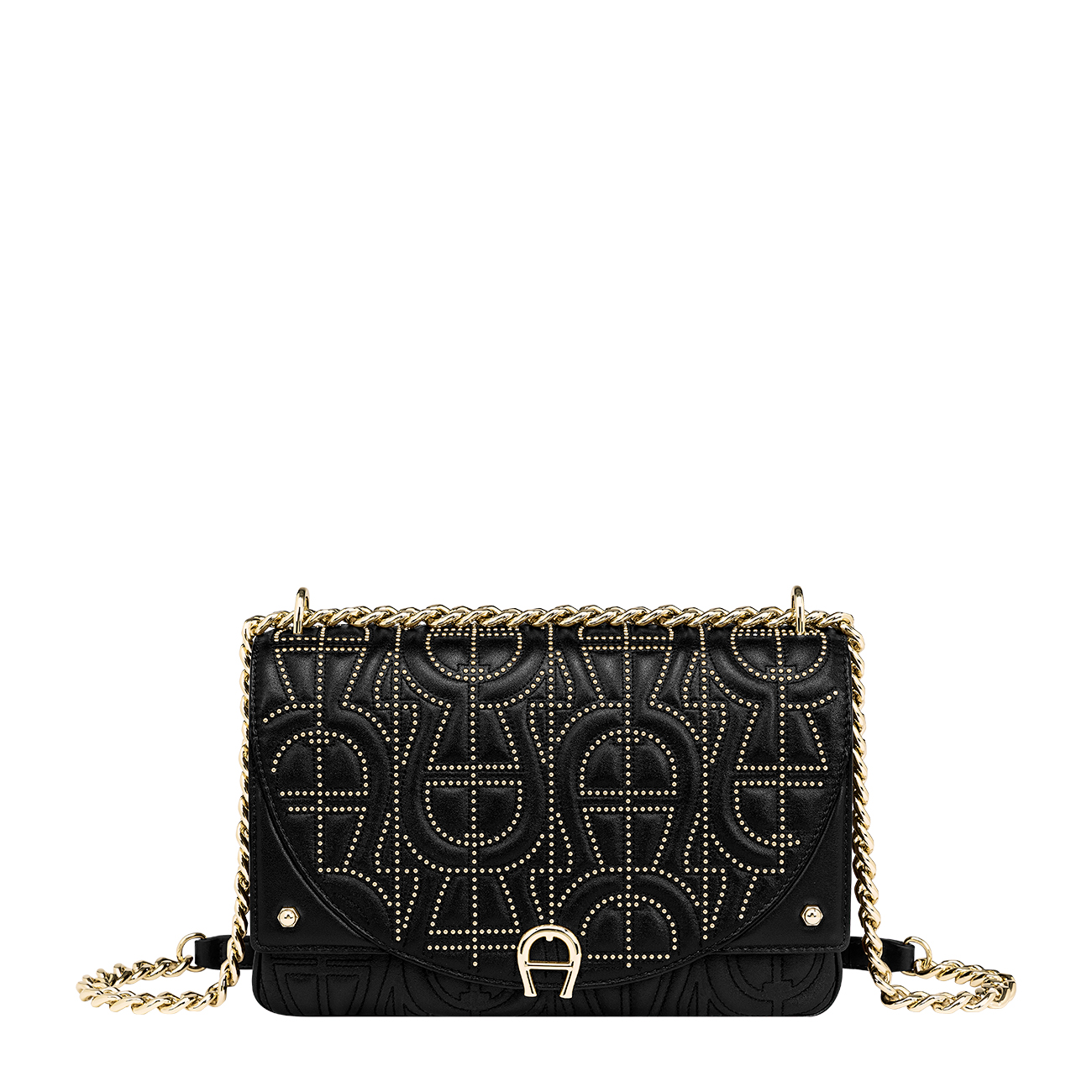 Diadora Crossbody Bag Logo S with studs black Bags Women Aigner