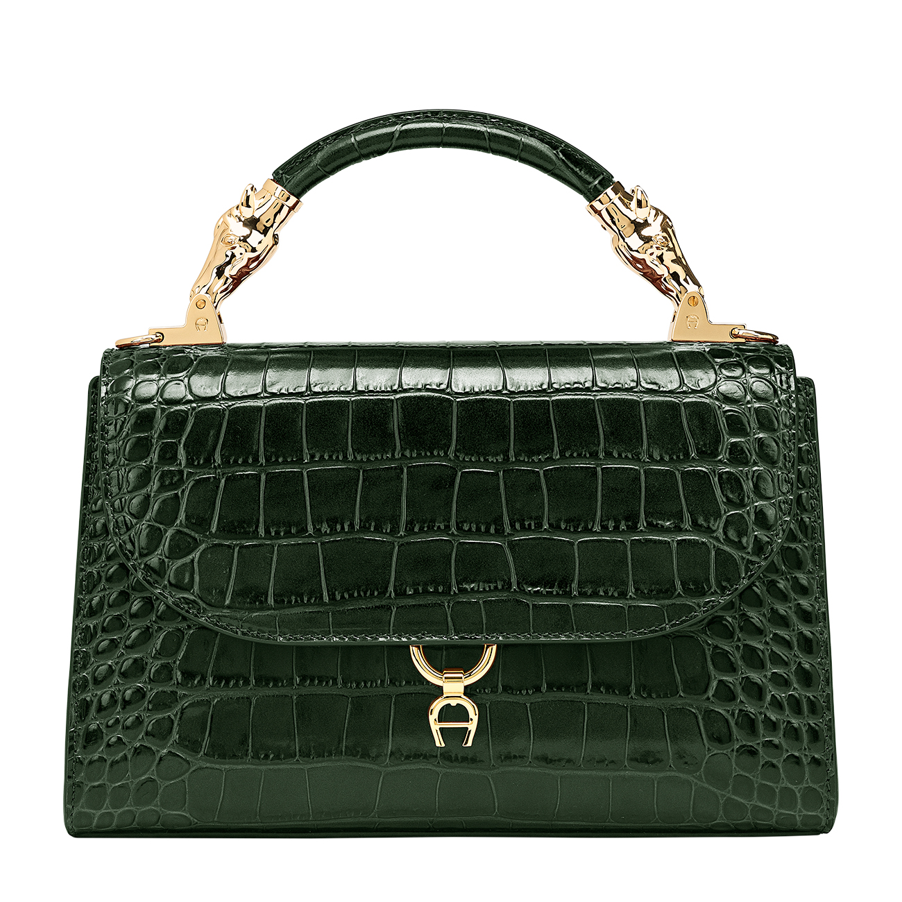 Aigner Kroko Tasche Donna Handtasche Kroko S Deep Green Taschen