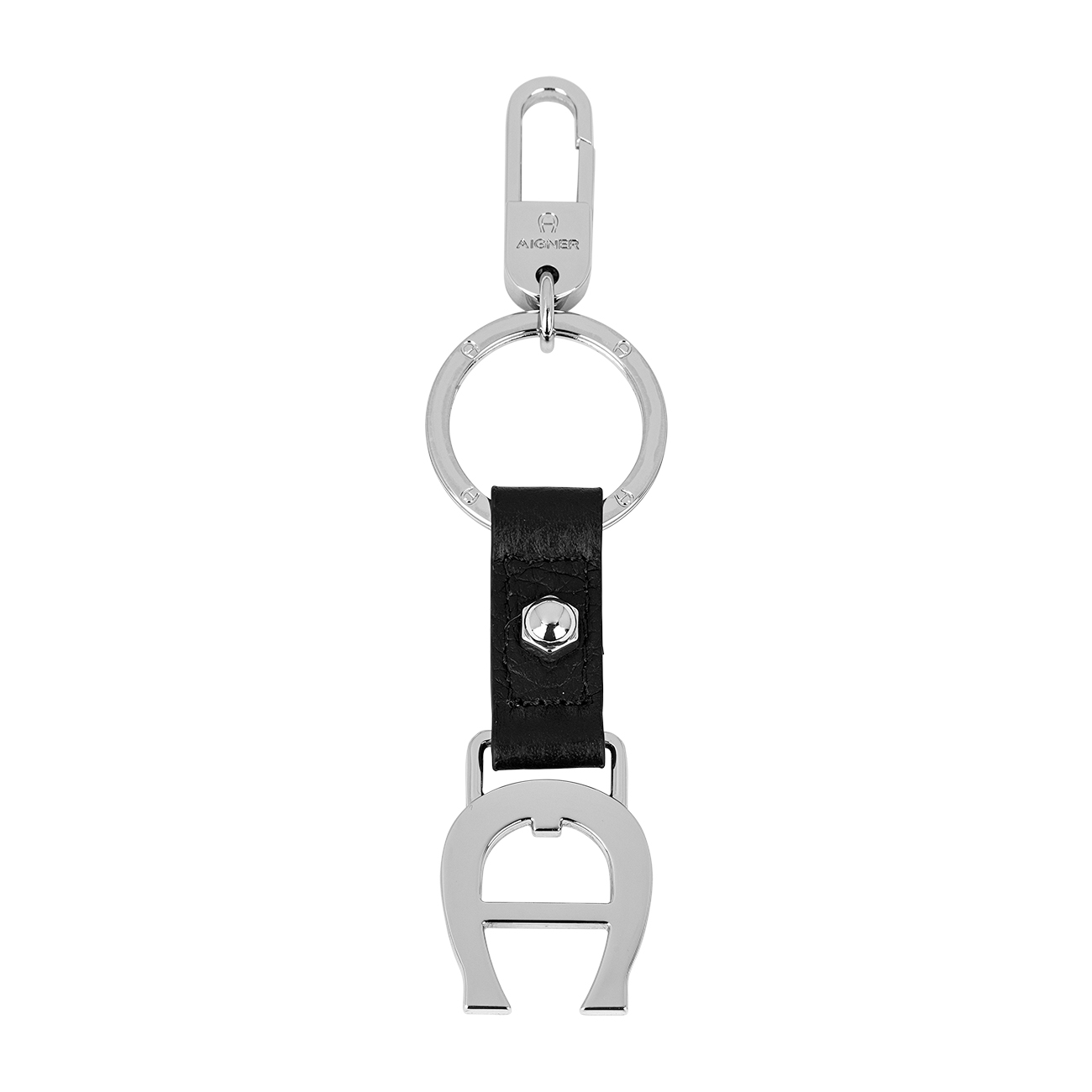 Keychain with Leather Tag espresso brown Men AIGNER Club