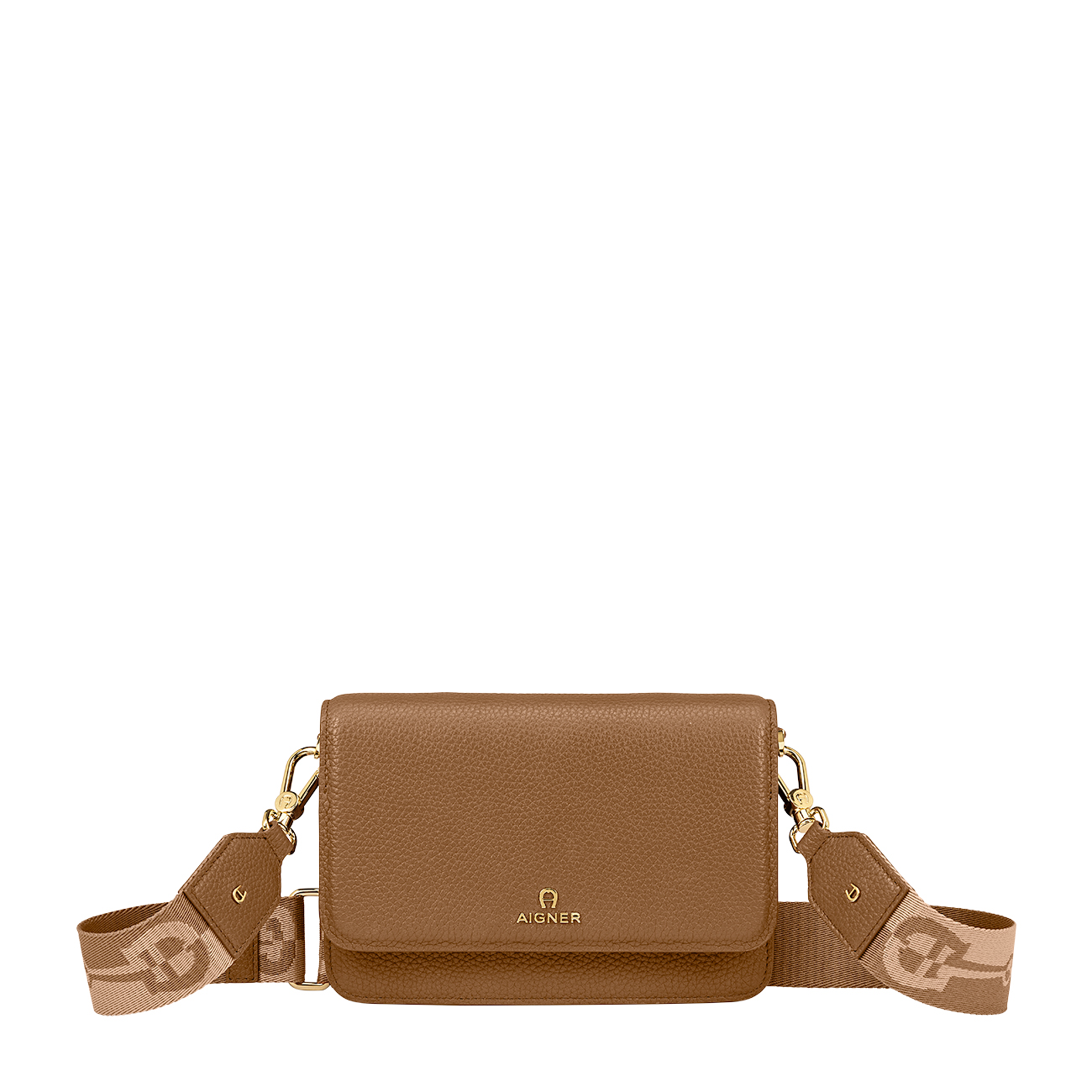 Fashion wallet with shoulder strap demi brown Wallets Women