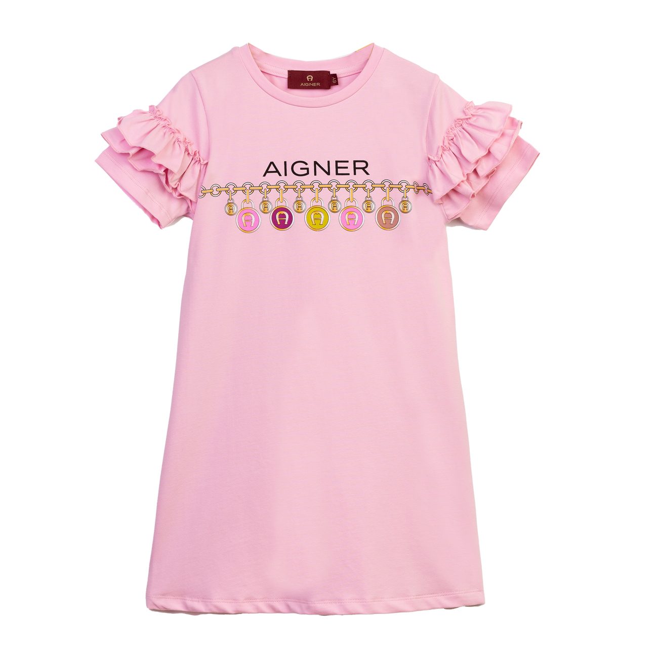 girls dress with chain print orchid pink Kids AIGNER Club