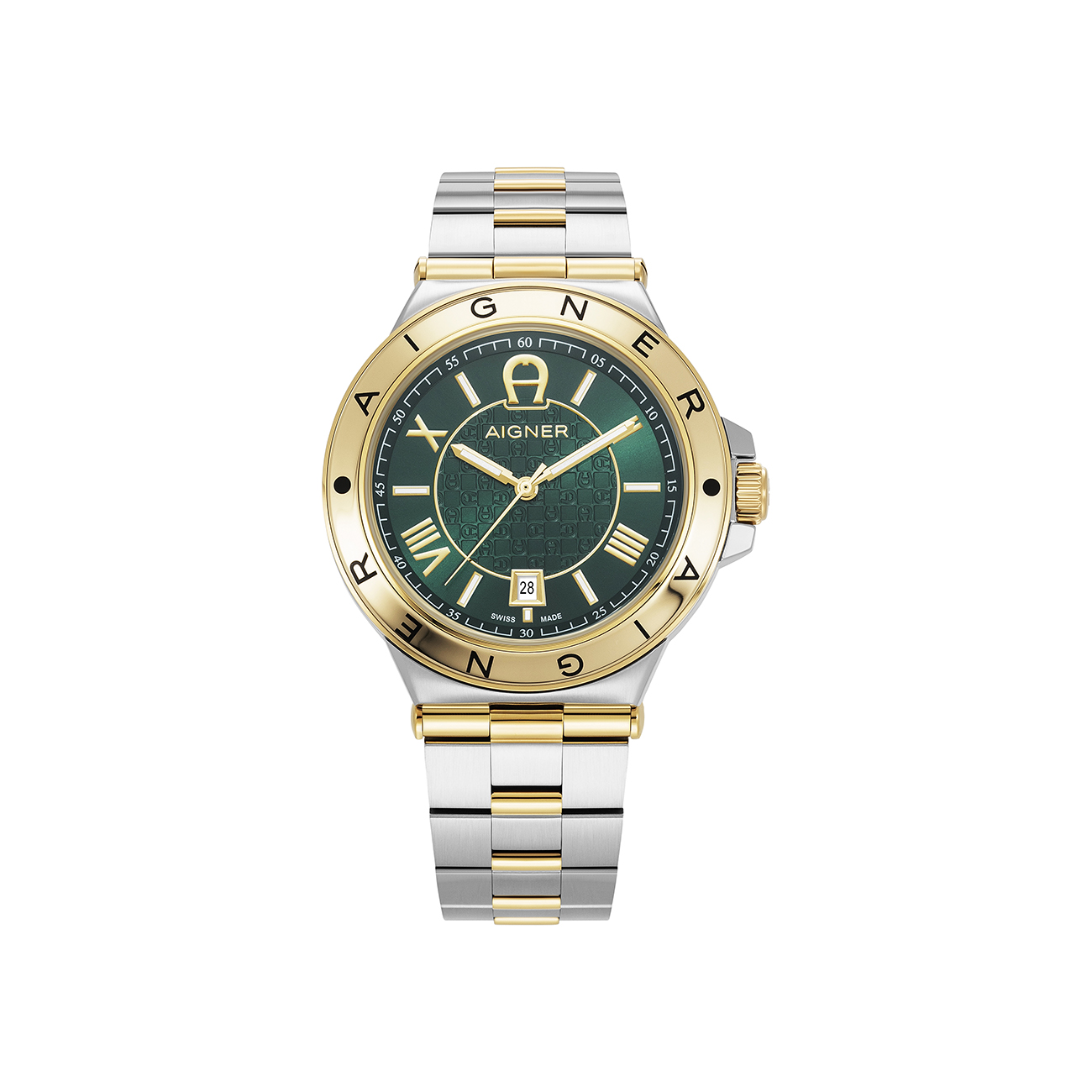 Herrenuhr Trieste Silber-Grün Gold Coloured Uhren Herren Aigner