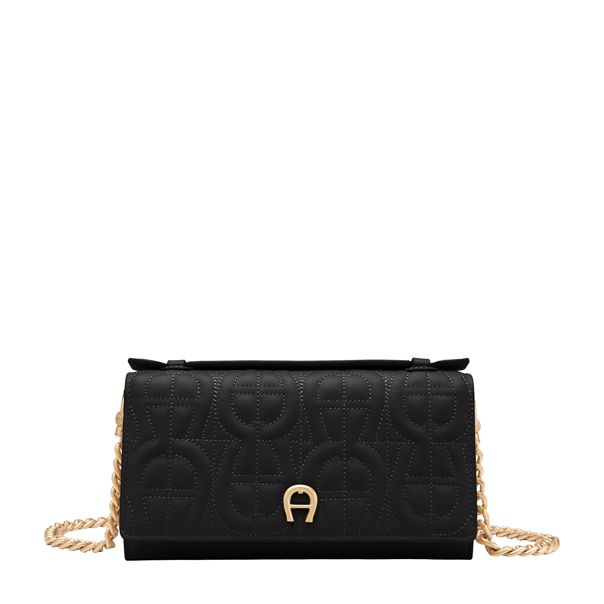 Wallet on Chain mit Henkel Black - Lederaccessoires - Damen - Aigner