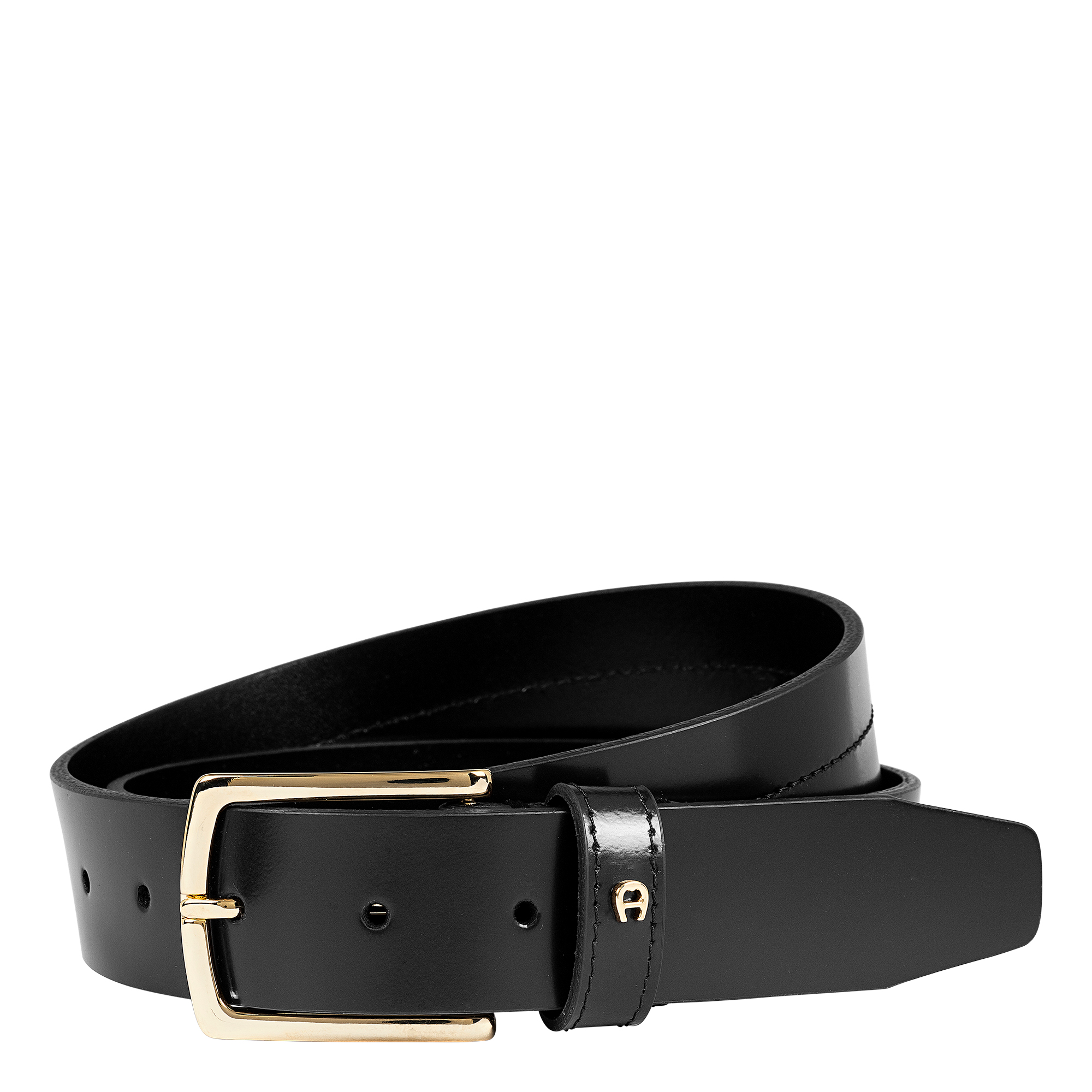 コールハーン メンズ ベルト アクセサリー 3-Sitch Panel Leather Belt BLACK ベルト