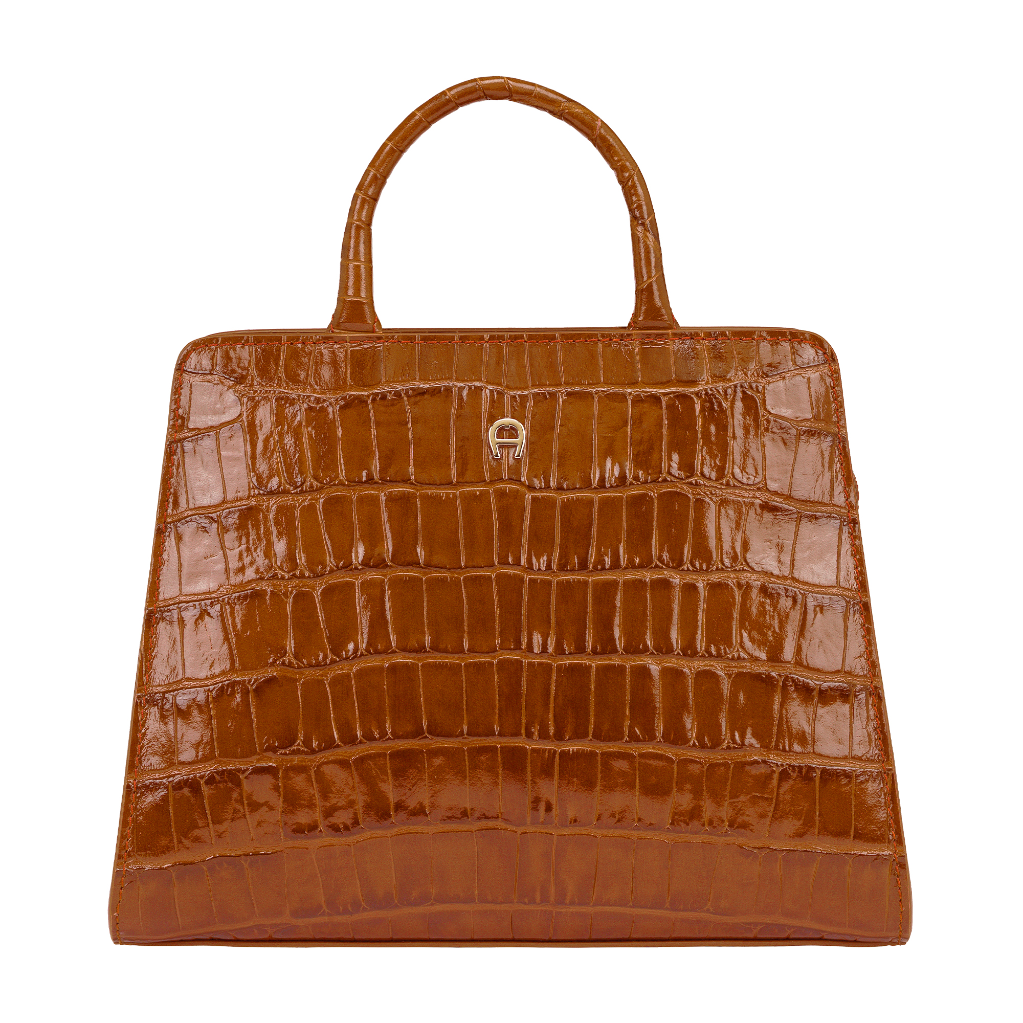 Cybill Coccodrillo handbag S cognac brown - Bags - Women