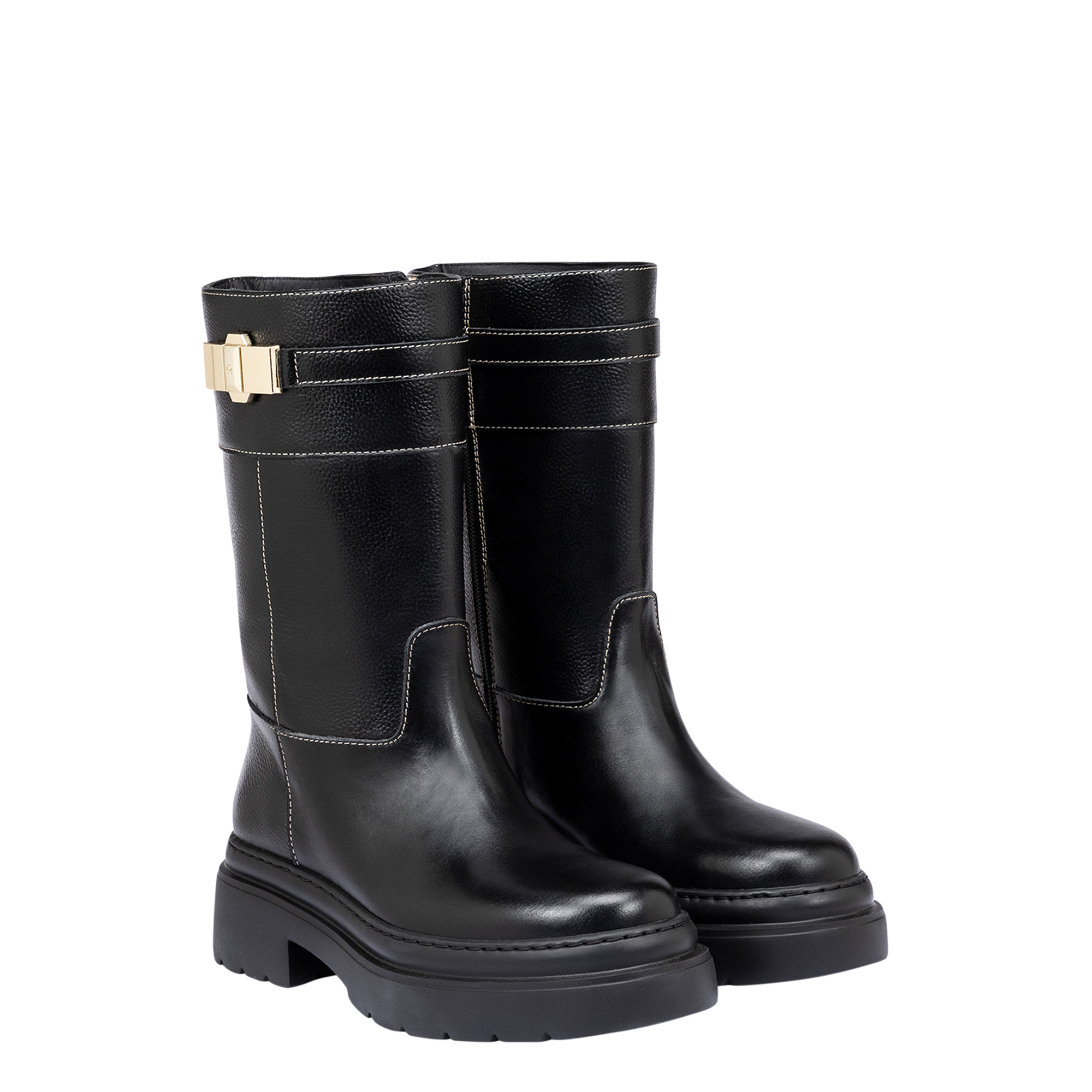 Aila Biker Boot Black Schuhe Damen Aigner