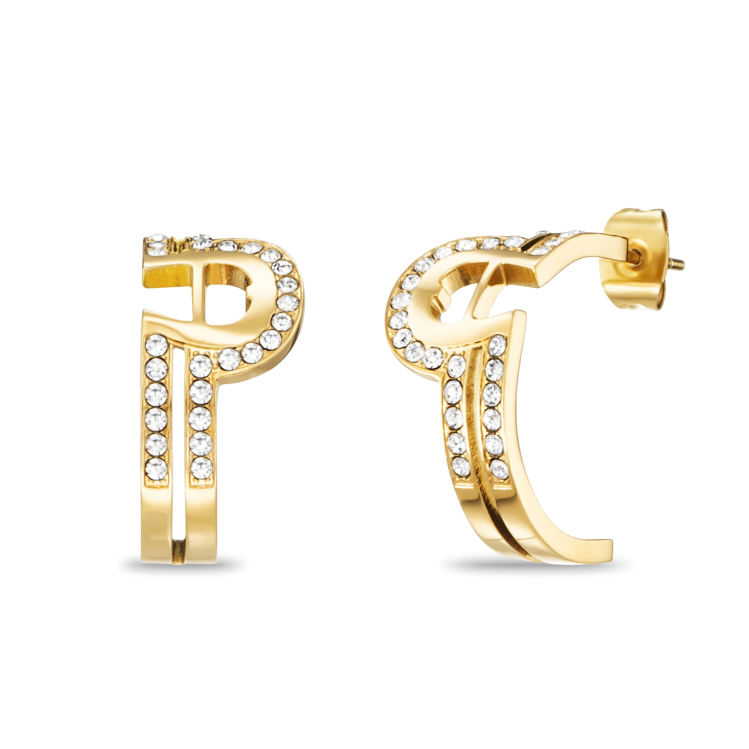 Aigner Ohrringe mit Logo gold