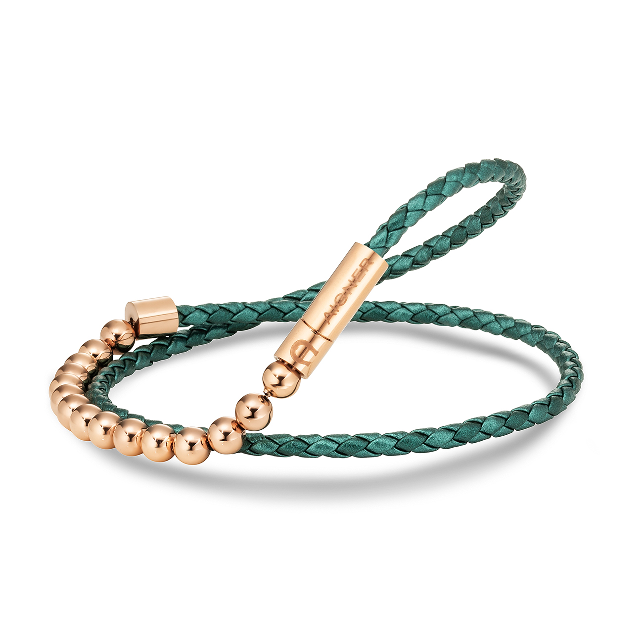 Doppel-Armband mit Logo und Perlen