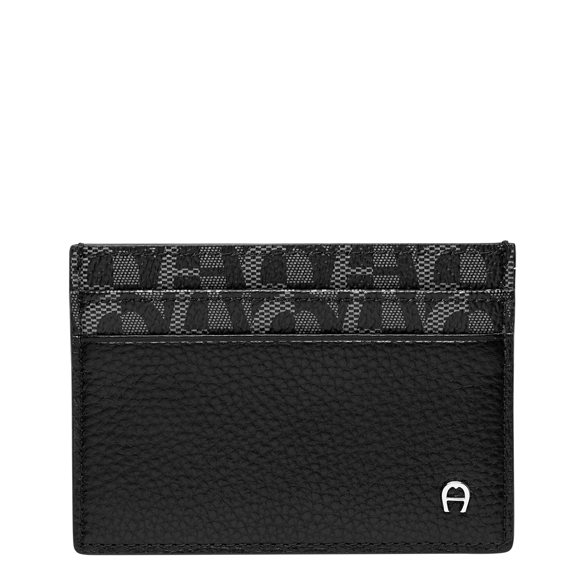 Aigner Logo Kartenetui schwarz