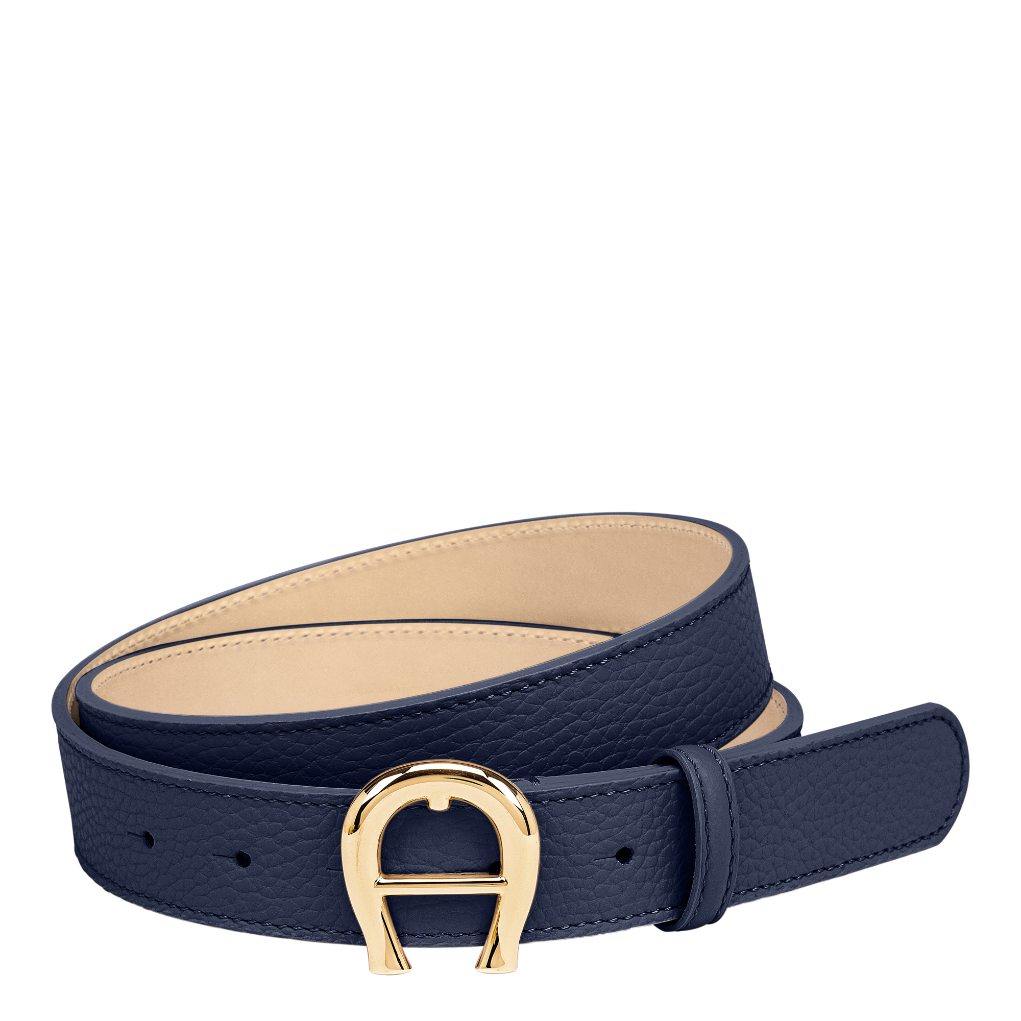 Logo Belt 3 cm cosmic blue - Belts - Women - Aigner