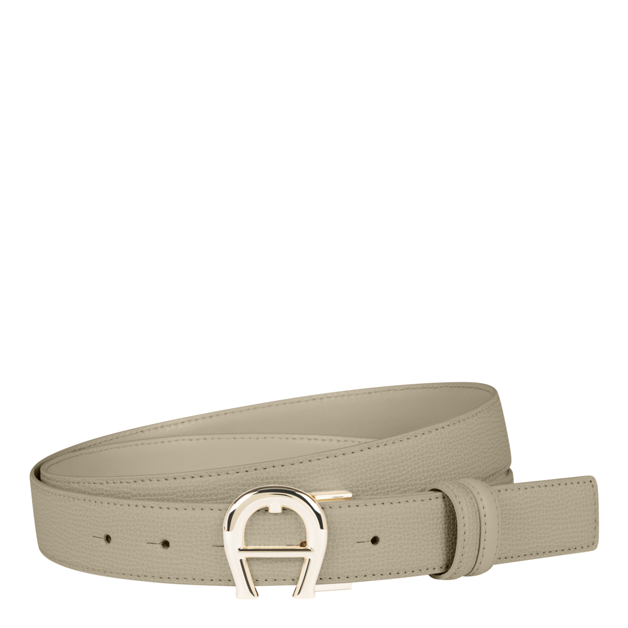 Aigner Logo Gürtel 3 cm Alpaca Beige