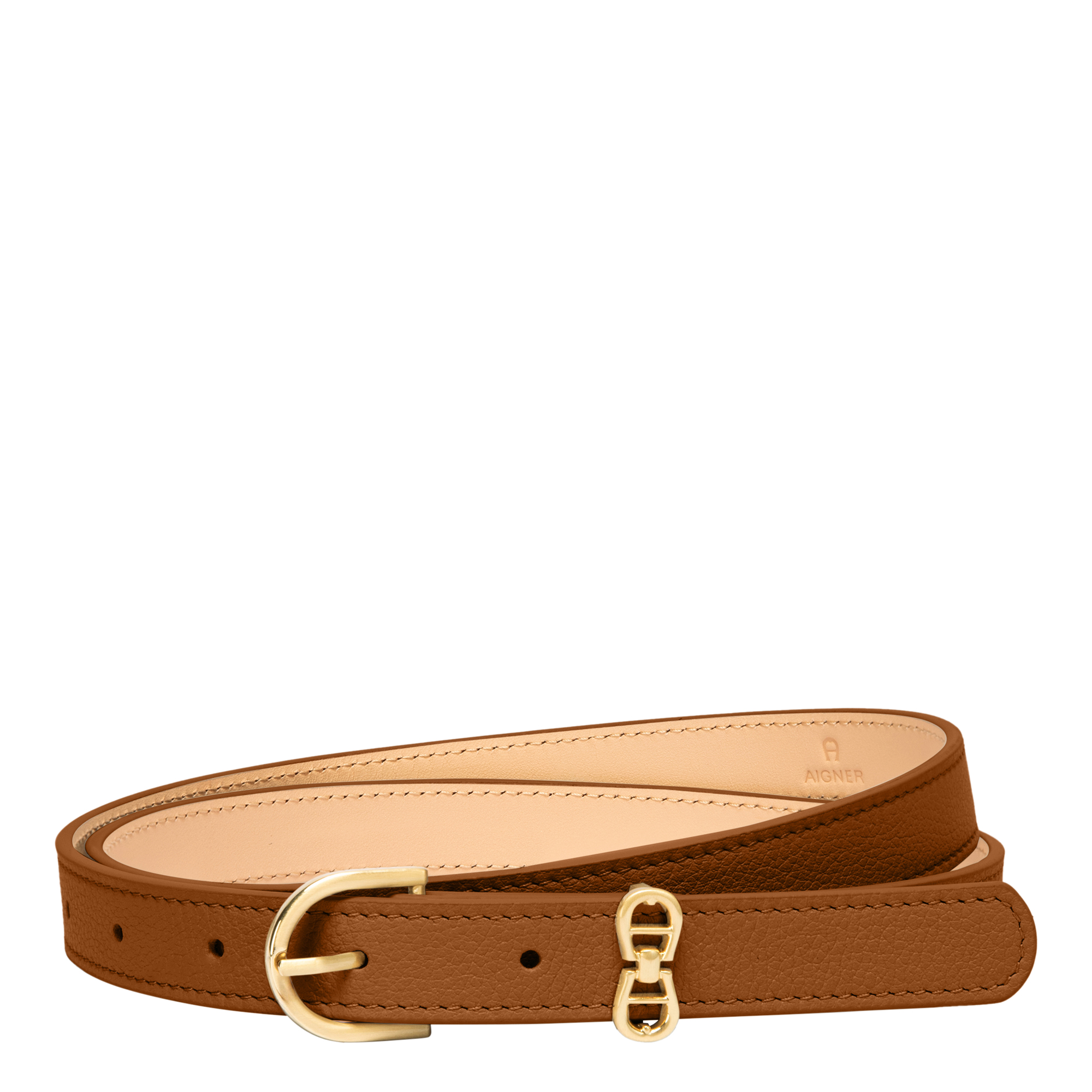 Aigner Logo Gürtel 2 cm braun