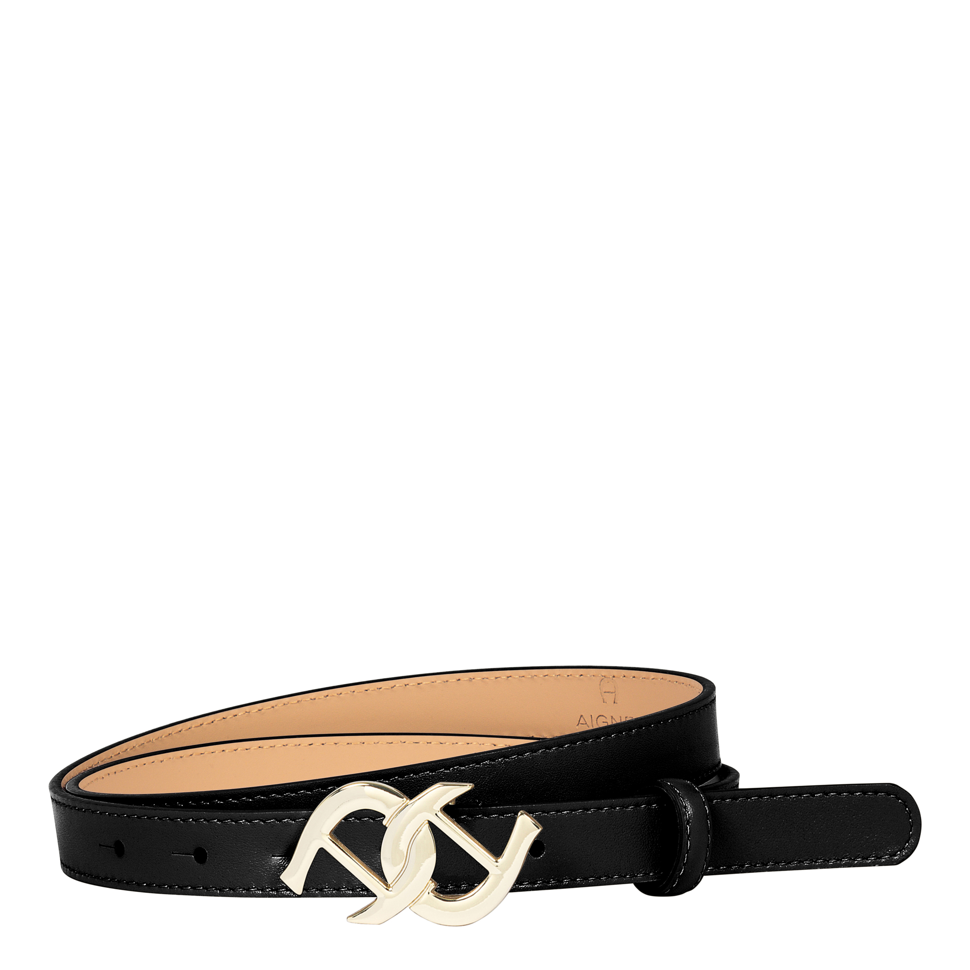 Aigner Logo Gürtel 2 cm schwarz