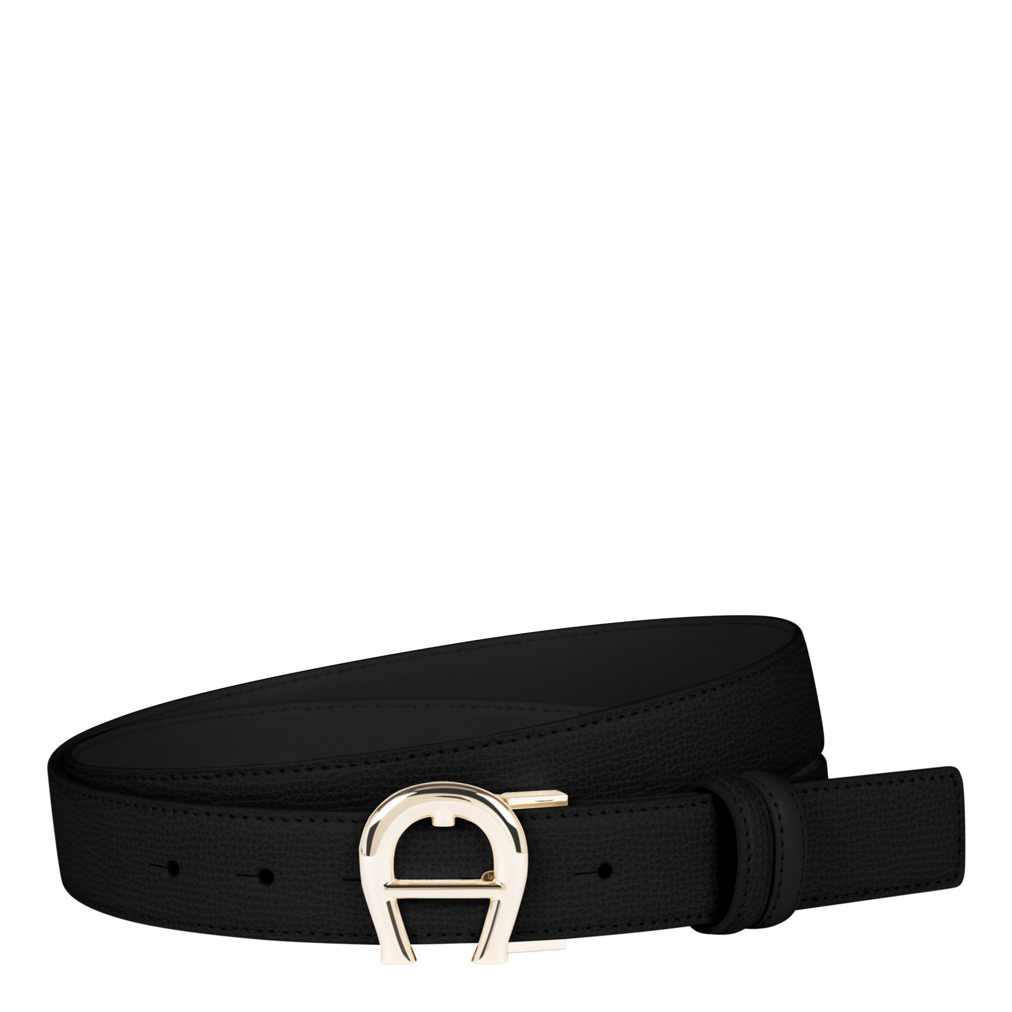 Aigner Logo Gürtel 3 cm schwarz