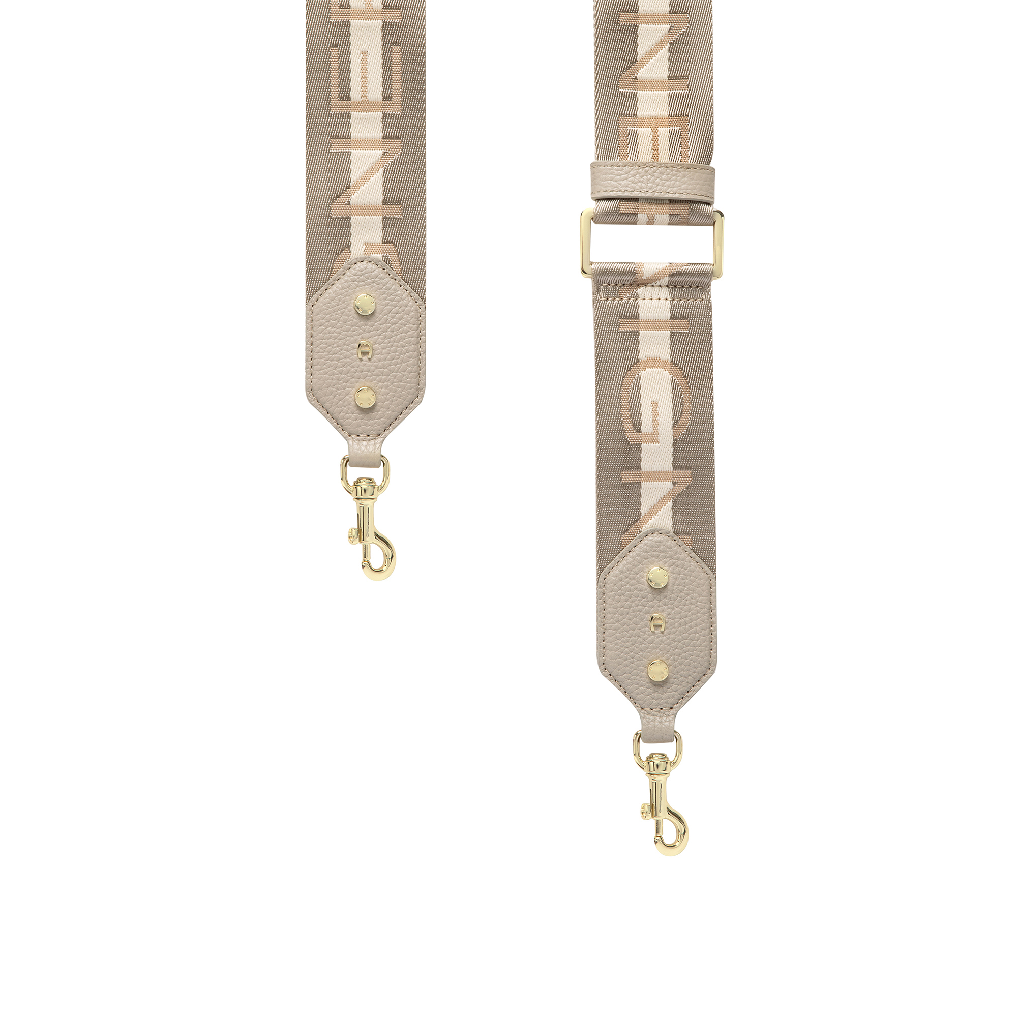 Aigner Textil Schulterriemen Logo Alpaca Beige