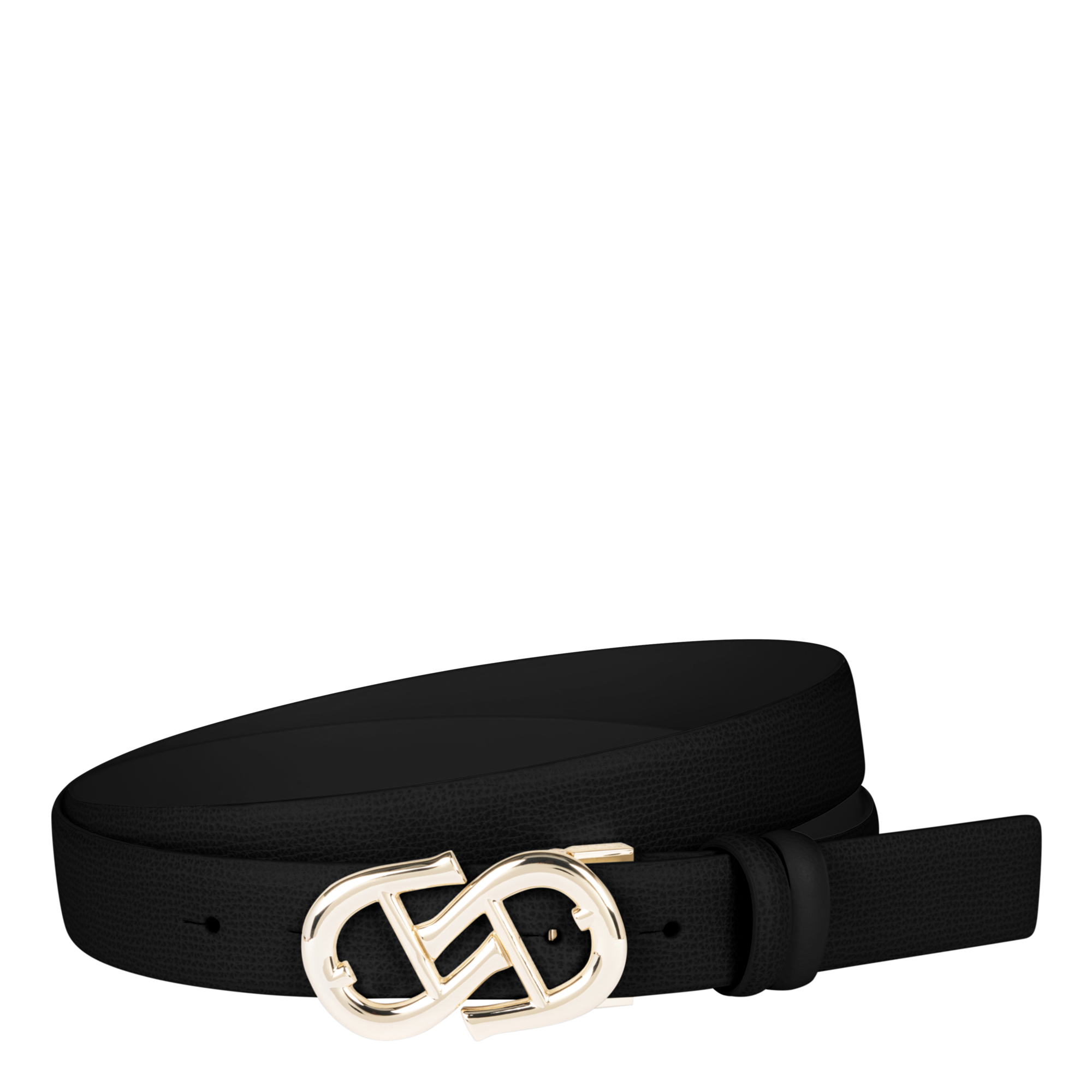 Aigner Logo Gürtel 3 cm, Freesize & Reversible schwarz