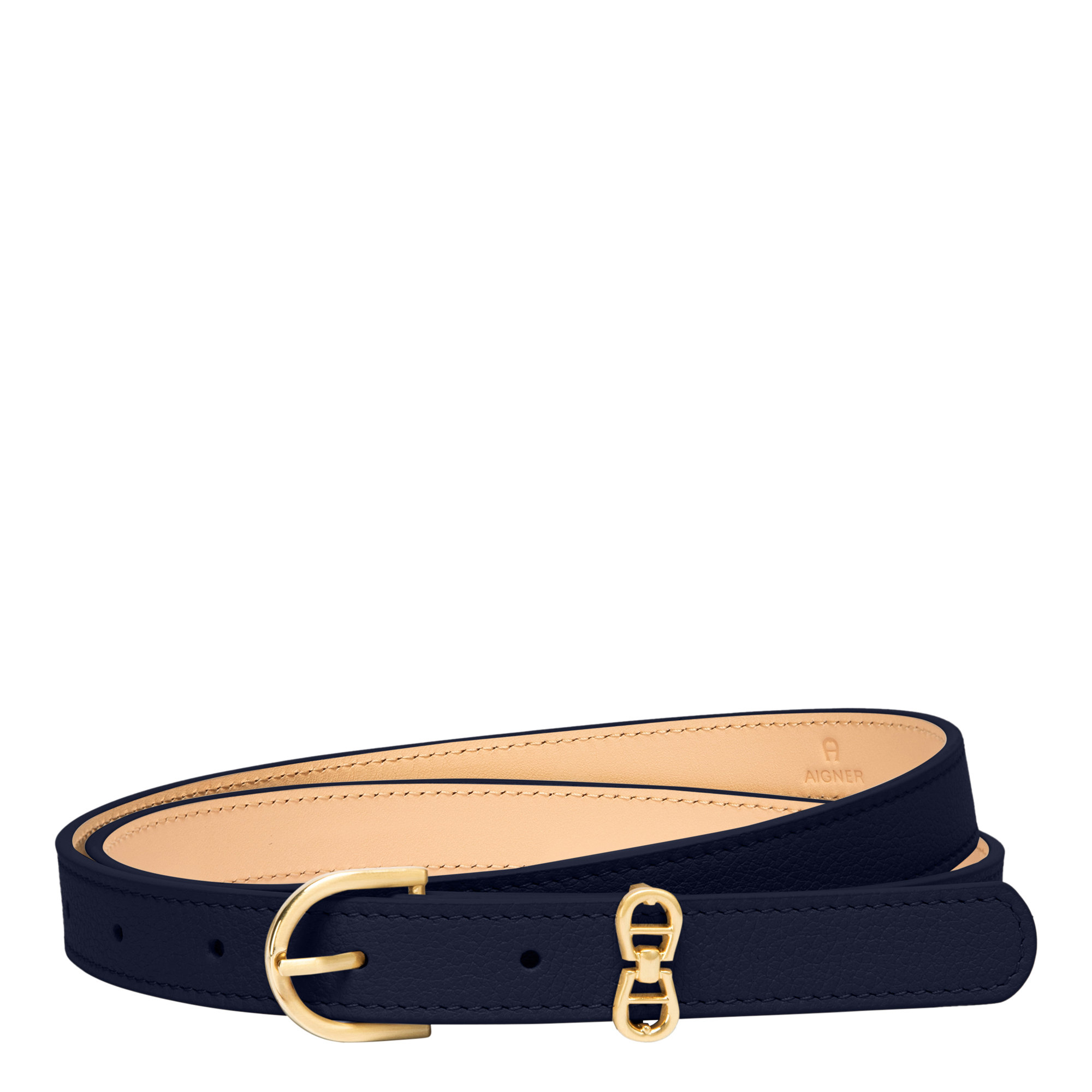Aigner Logo Gürtel 2 cm blau