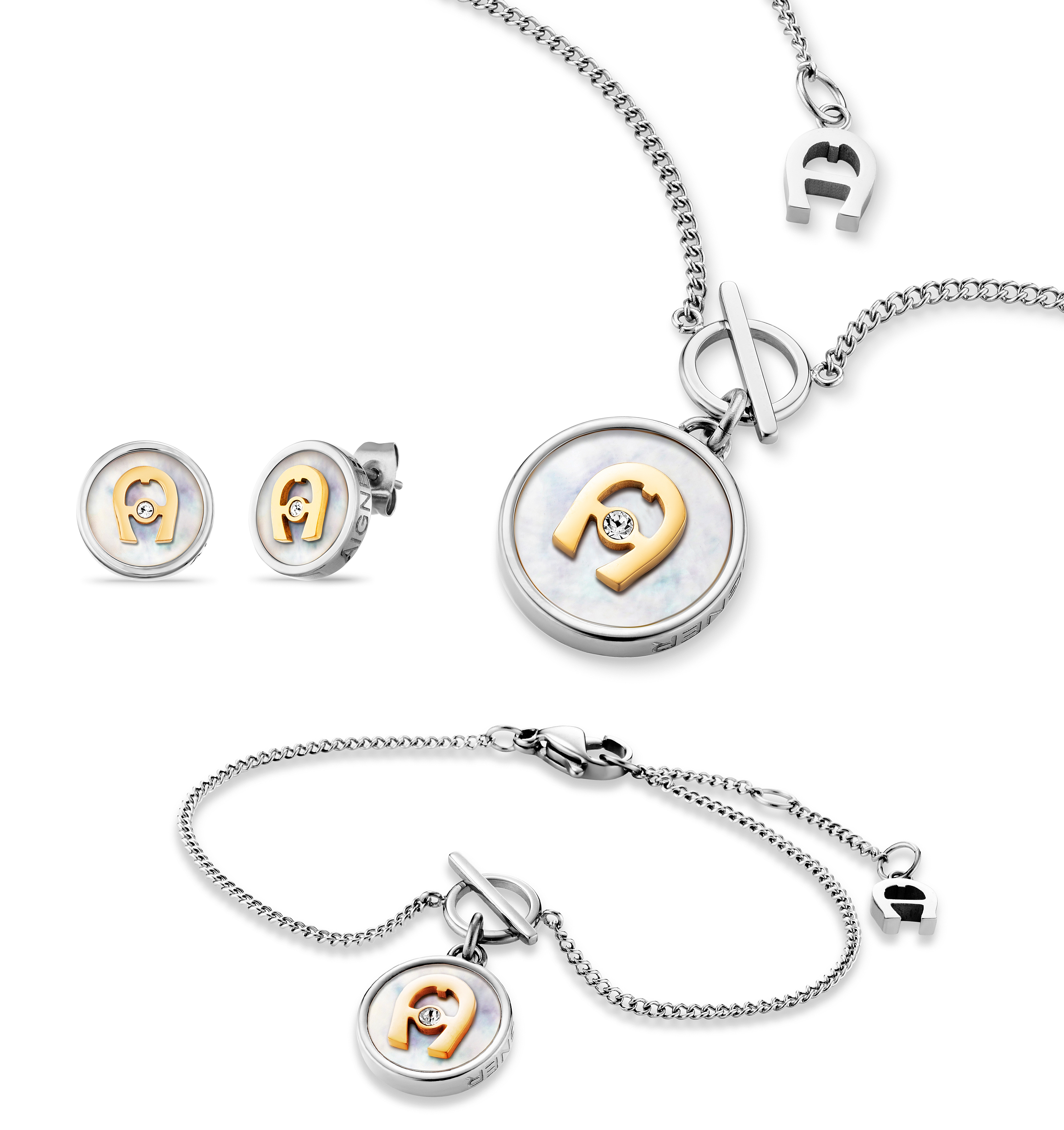 Aigner Schmuckset Logo multicolour