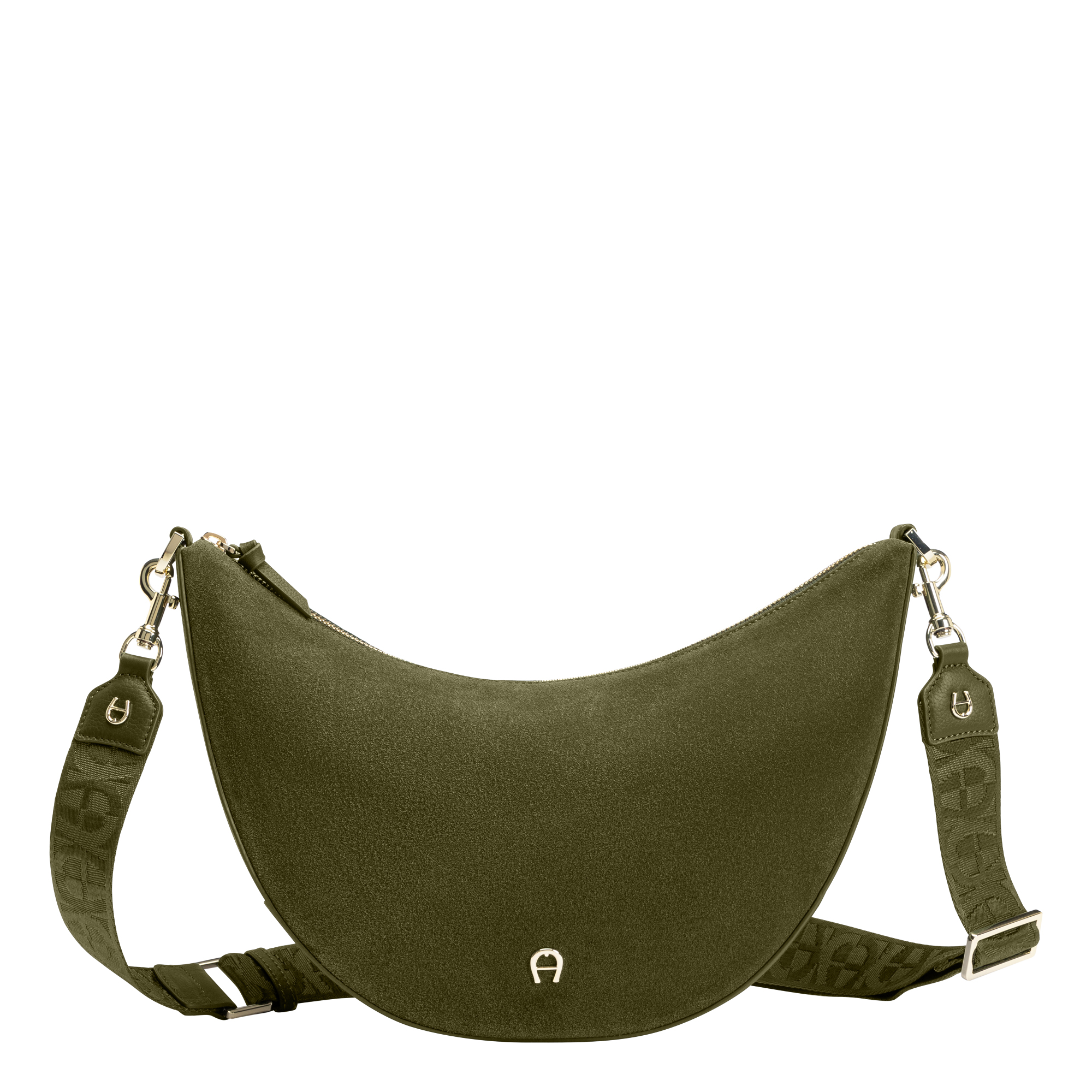 Aigner Zita Suede Umhängetasche M grün