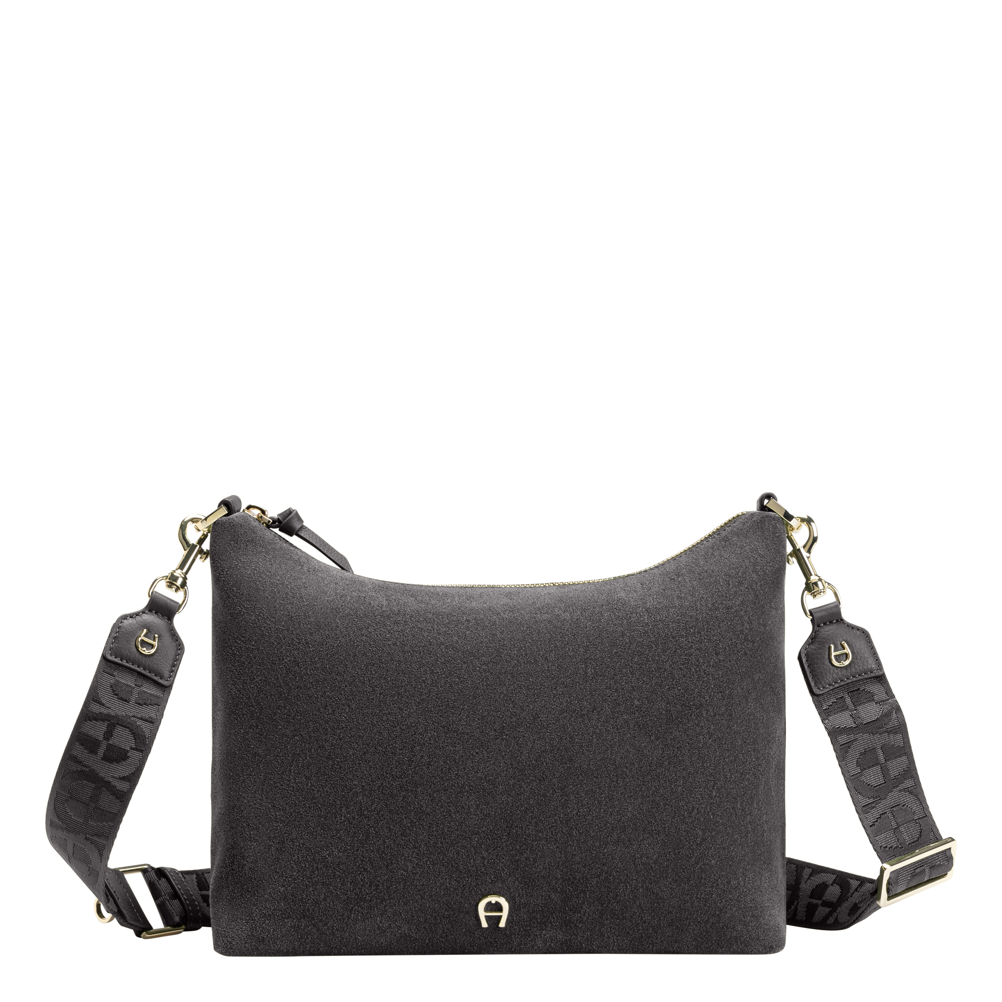 Aigner Zita Suede Umhängetasche S grau