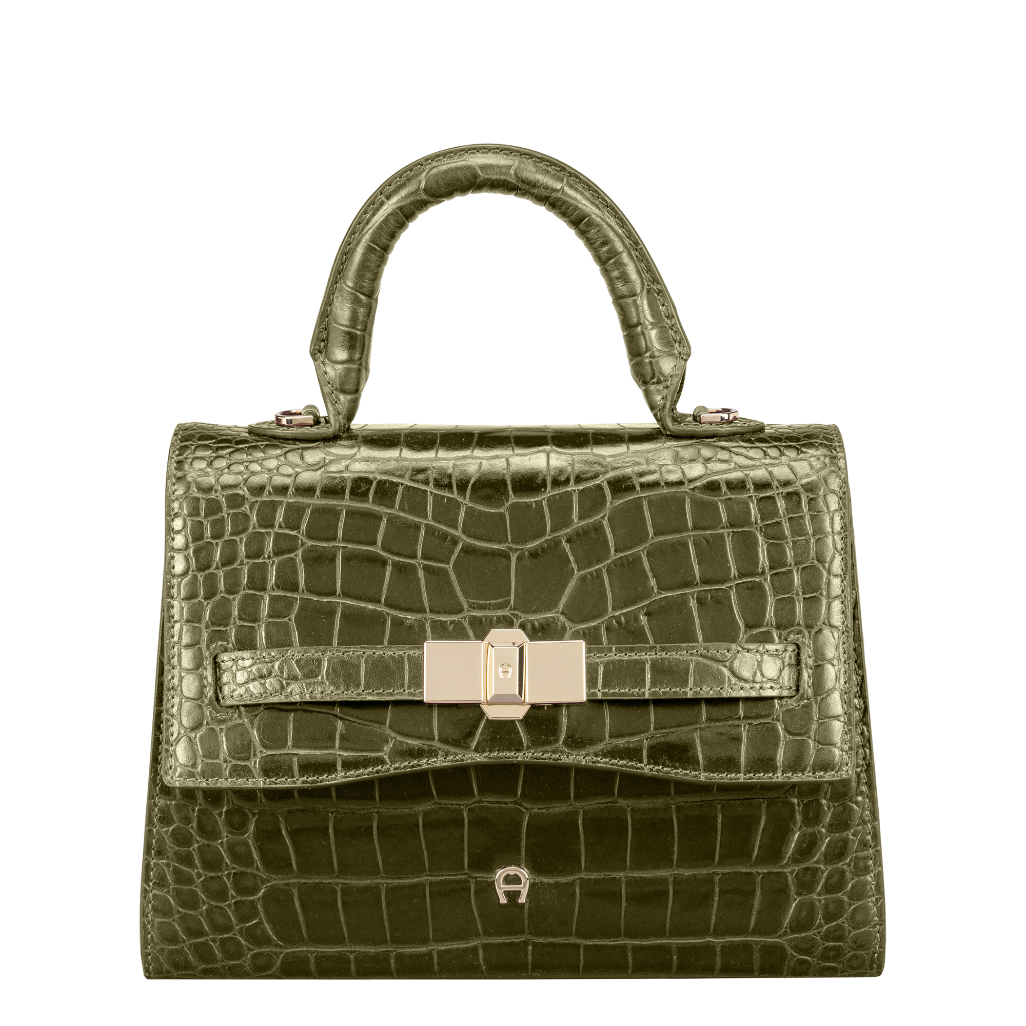 Aigner Farah Coccodrillo Handtasche S grün
