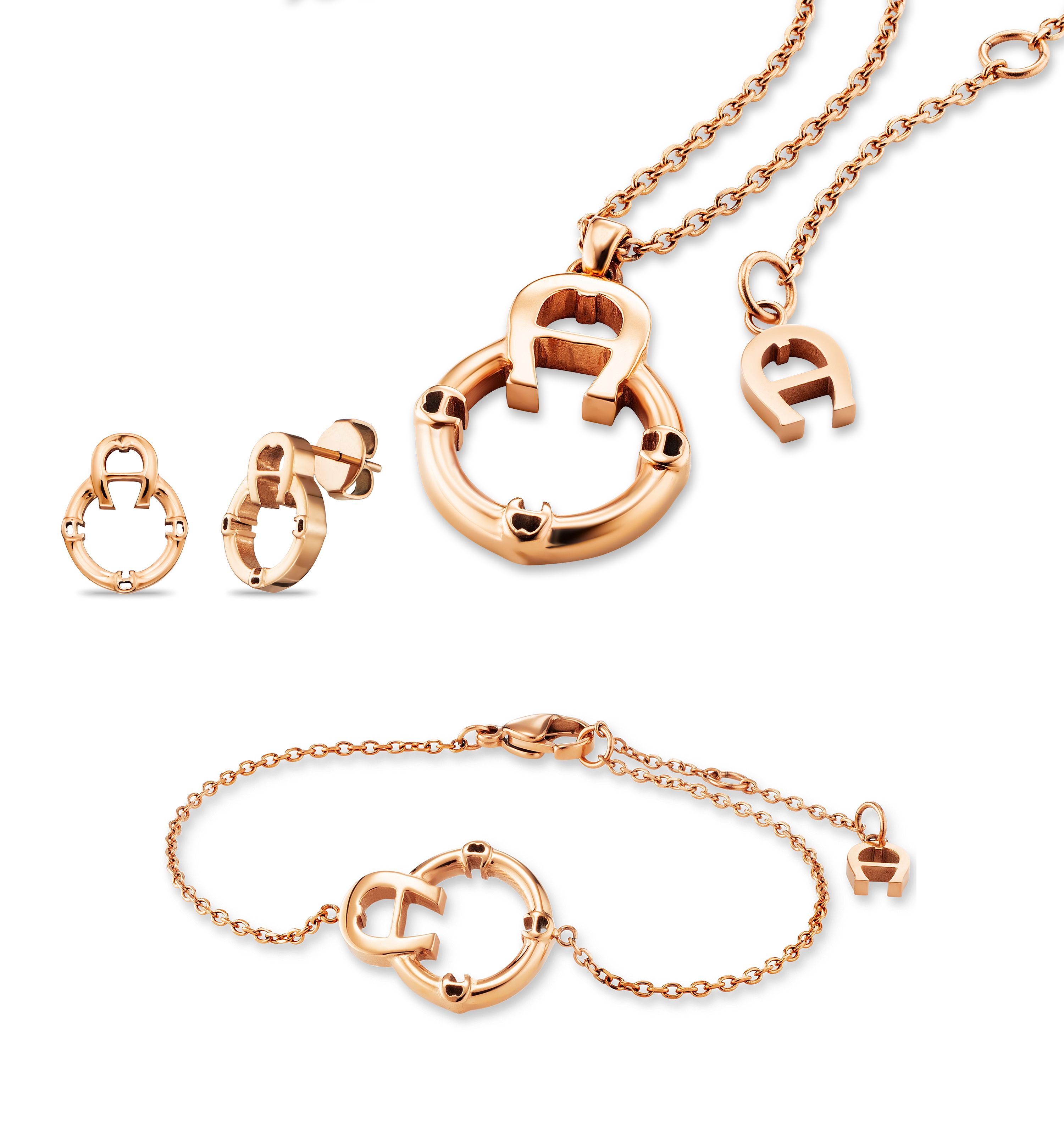 Aigner NICOLETTA Set aus Kette Armband und Ohrring gold